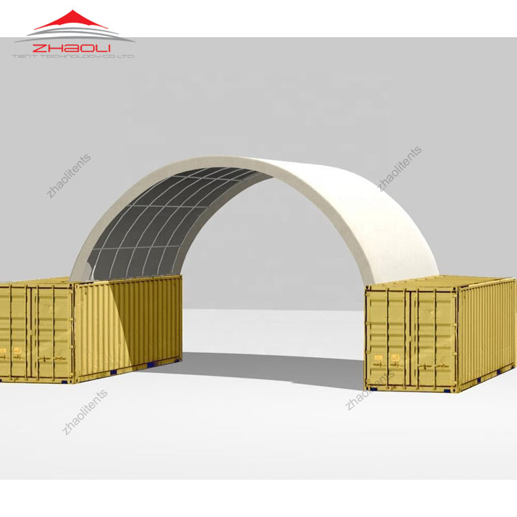 出口定制珩架镀锌管大型集装箱帐篷